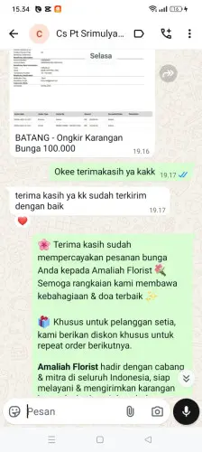 Testimonial Papan Bunga situbondo